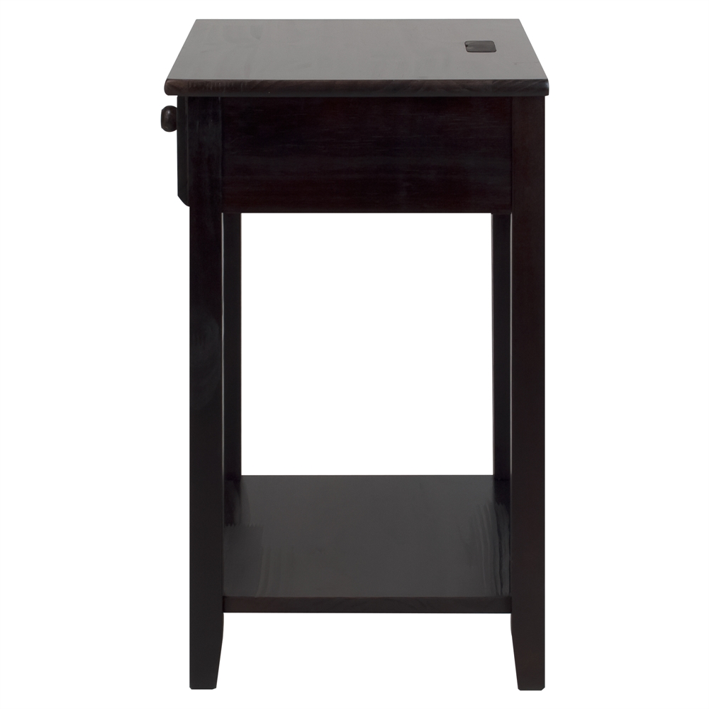 Night Owl Night Stand with USB Port-Espresso