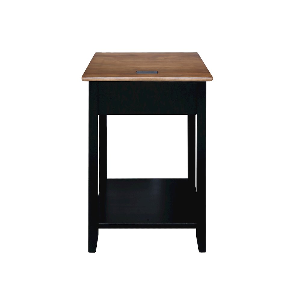 Night Owl Nightstand with USB Port – Walnut Black