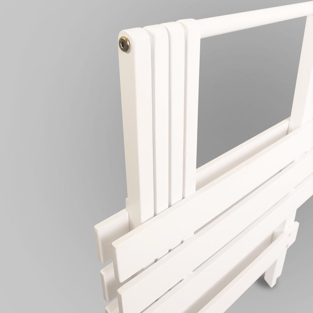 Portable Solid Wood Folding Side Table 2-Piece Set – White