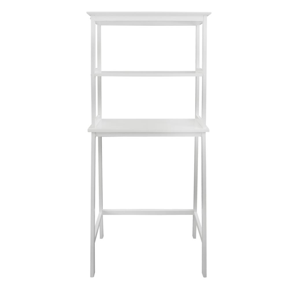 Spacesaver 100% Solid Wood Over The Toilet Rack with Shelves – White