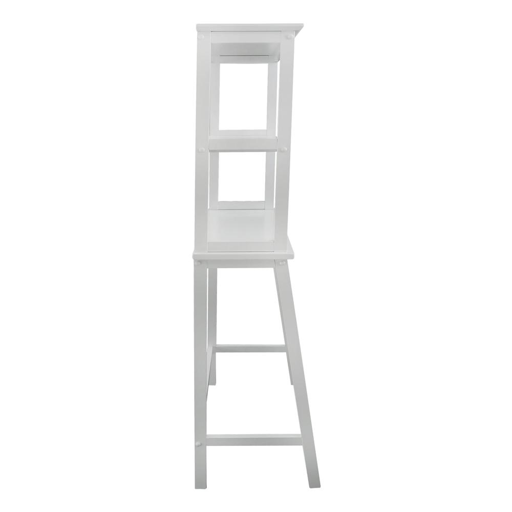 Spacesaver 100% Solid Wood Over The Toilet Rack with Shelves – White