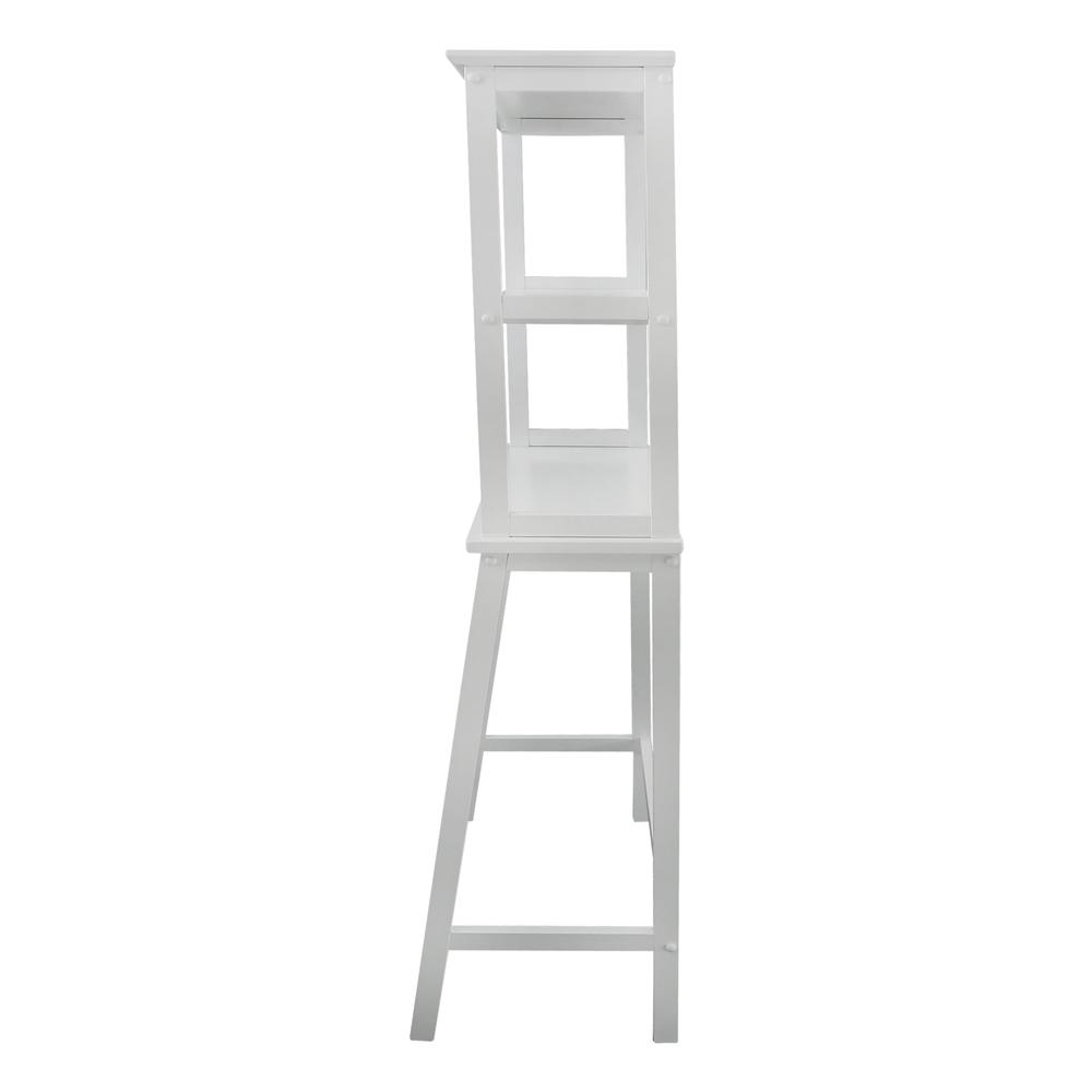 Spacesaver 100% Solid Wood Over The Toilet Rack with Shelves – White