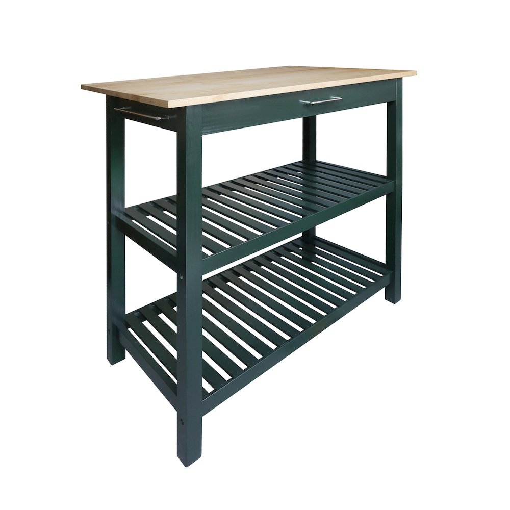 Kitchen Island with Solid American Hardwood Top