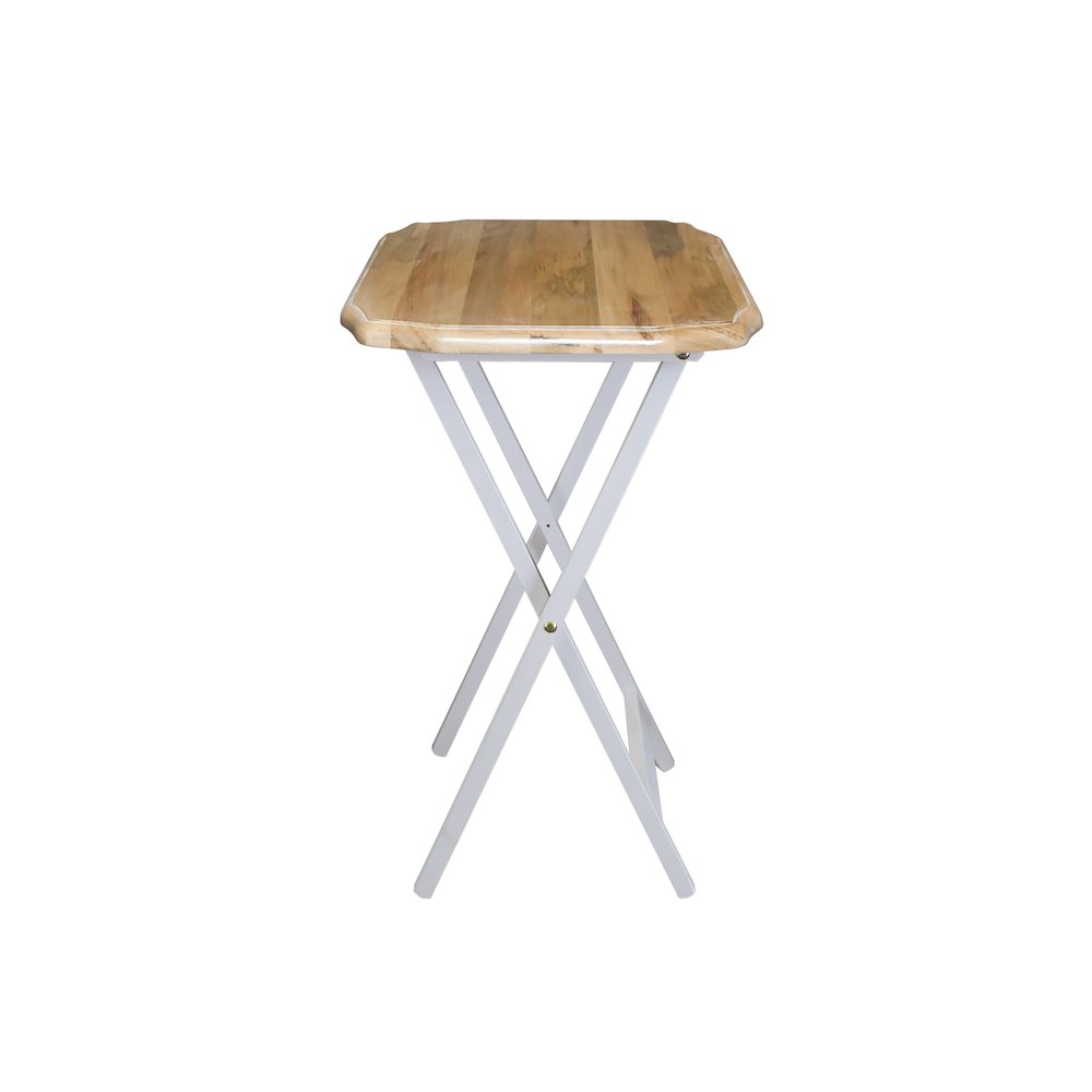 Medallion 2pcs Tray Table Set – Natural/White