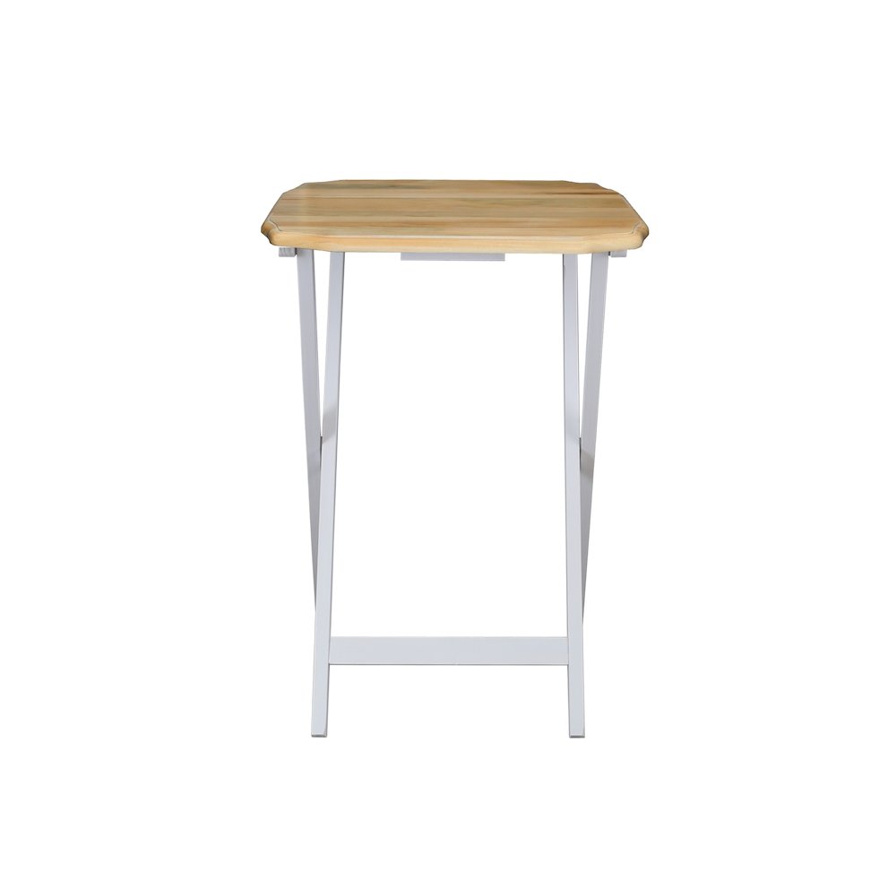 Medallion 2pcs Tray Table Set – Natural/White