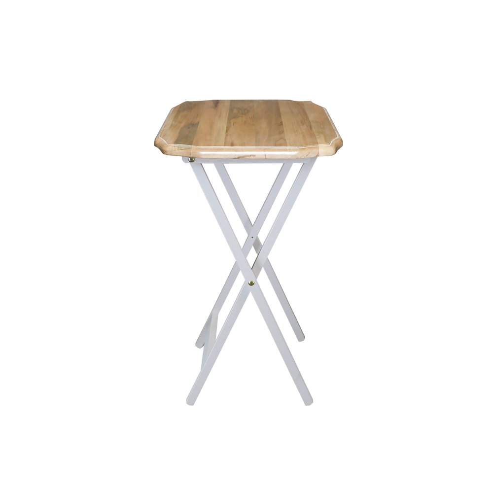 Medallion 2pcs Tray Table Set – Natural/White