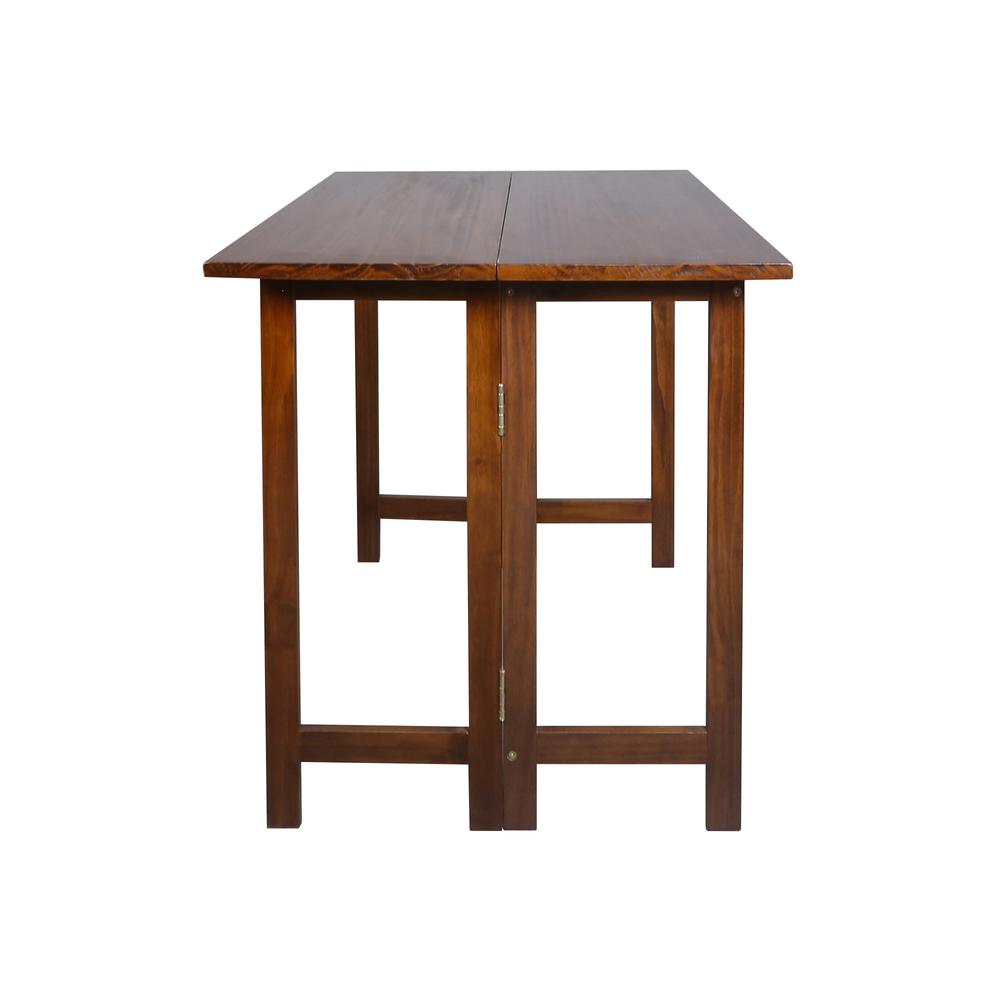 Solid Wood Folding Console to Dining Convertible Table