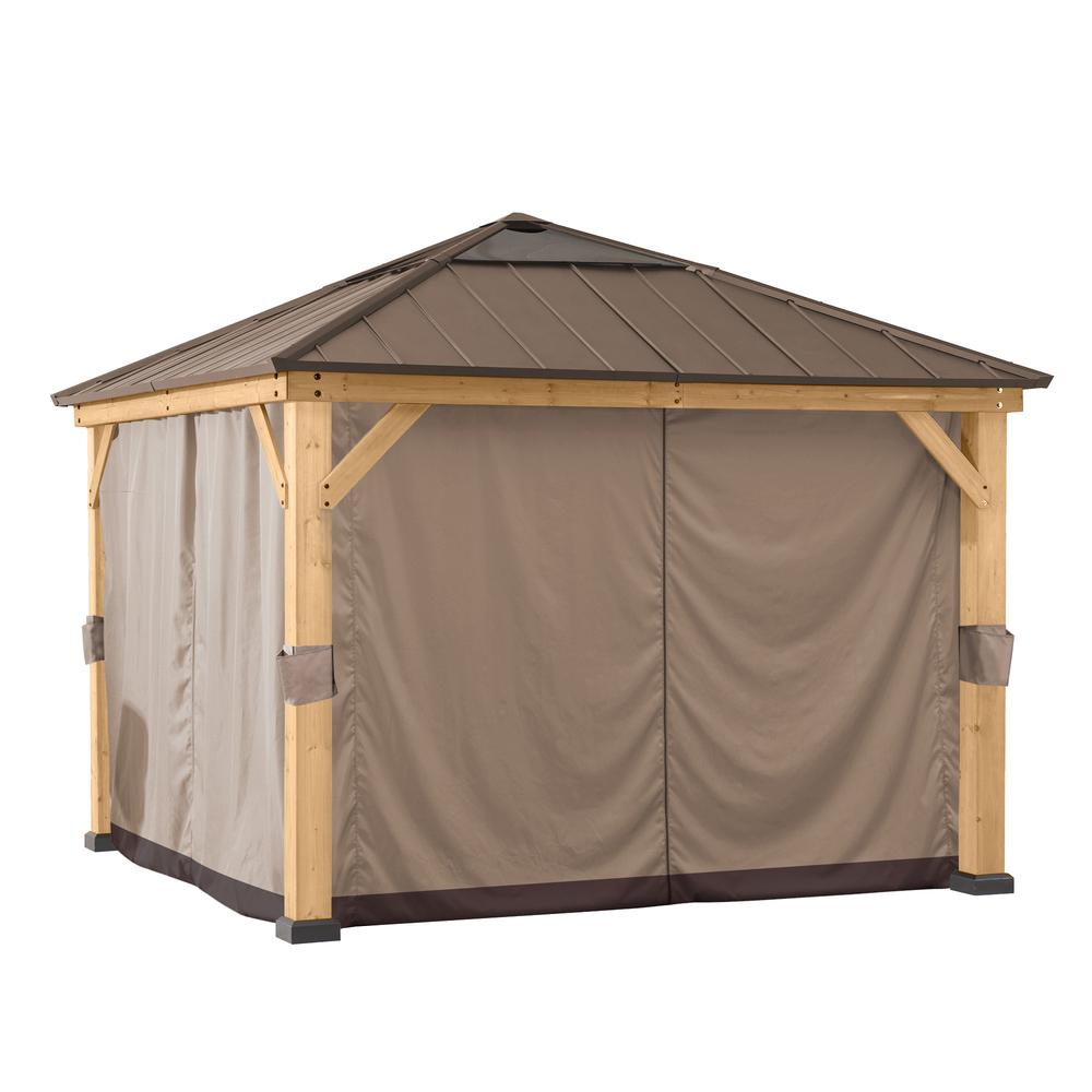 Universal Curtains for 9 × 9 ft Wood Framed Gazebos