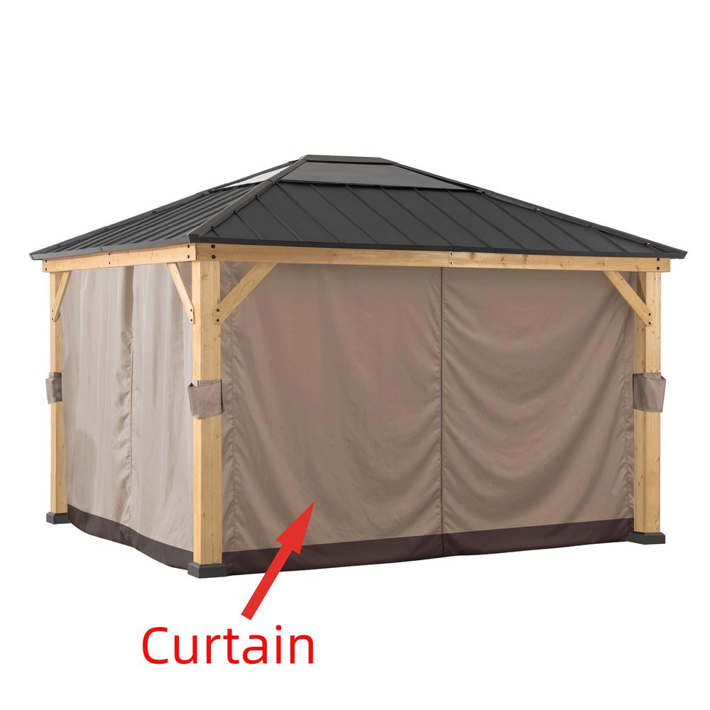 Universal Curtains for 13 × 15 ft Wood Framed Gazebos