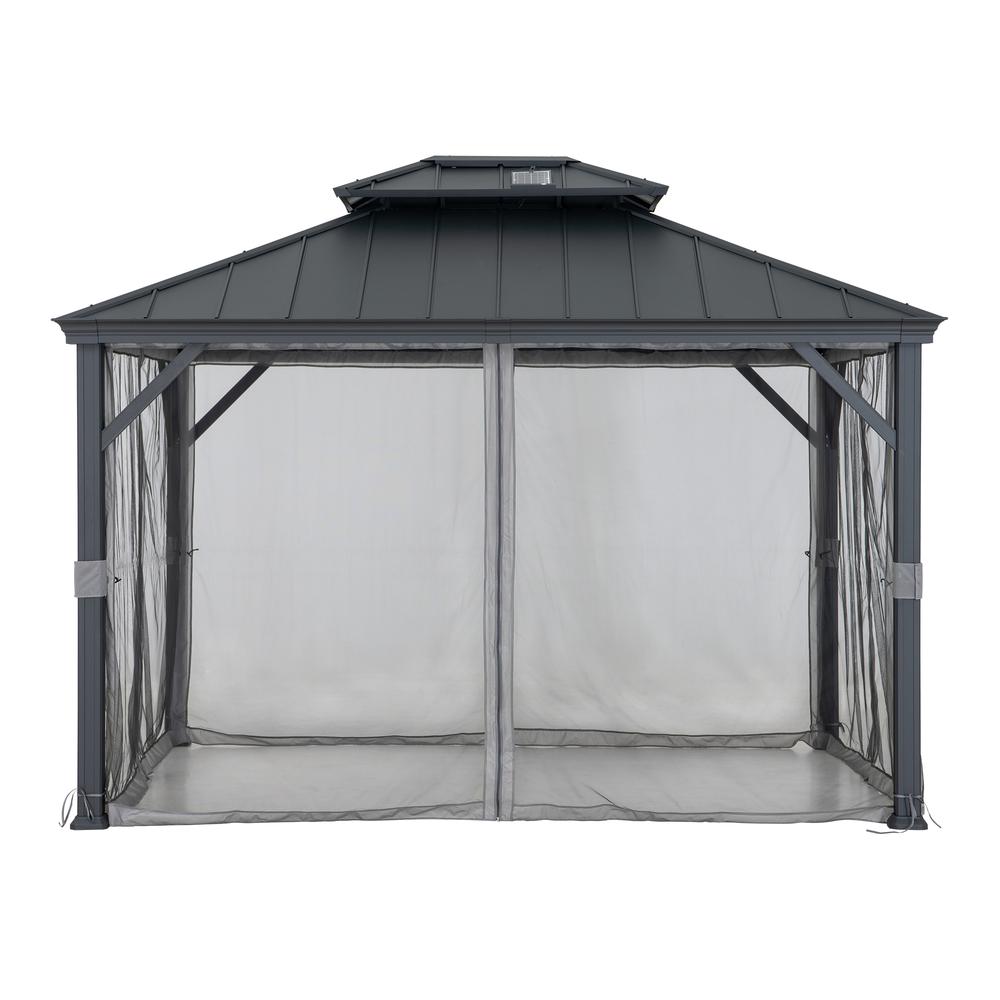 Merston 10 ft. x 12 ft. Solar Powered Hardtop Gazebo