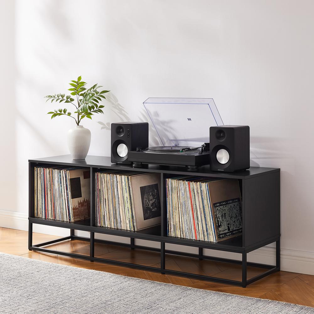 Enzo Large Record Player Stand With Vinyl Storage