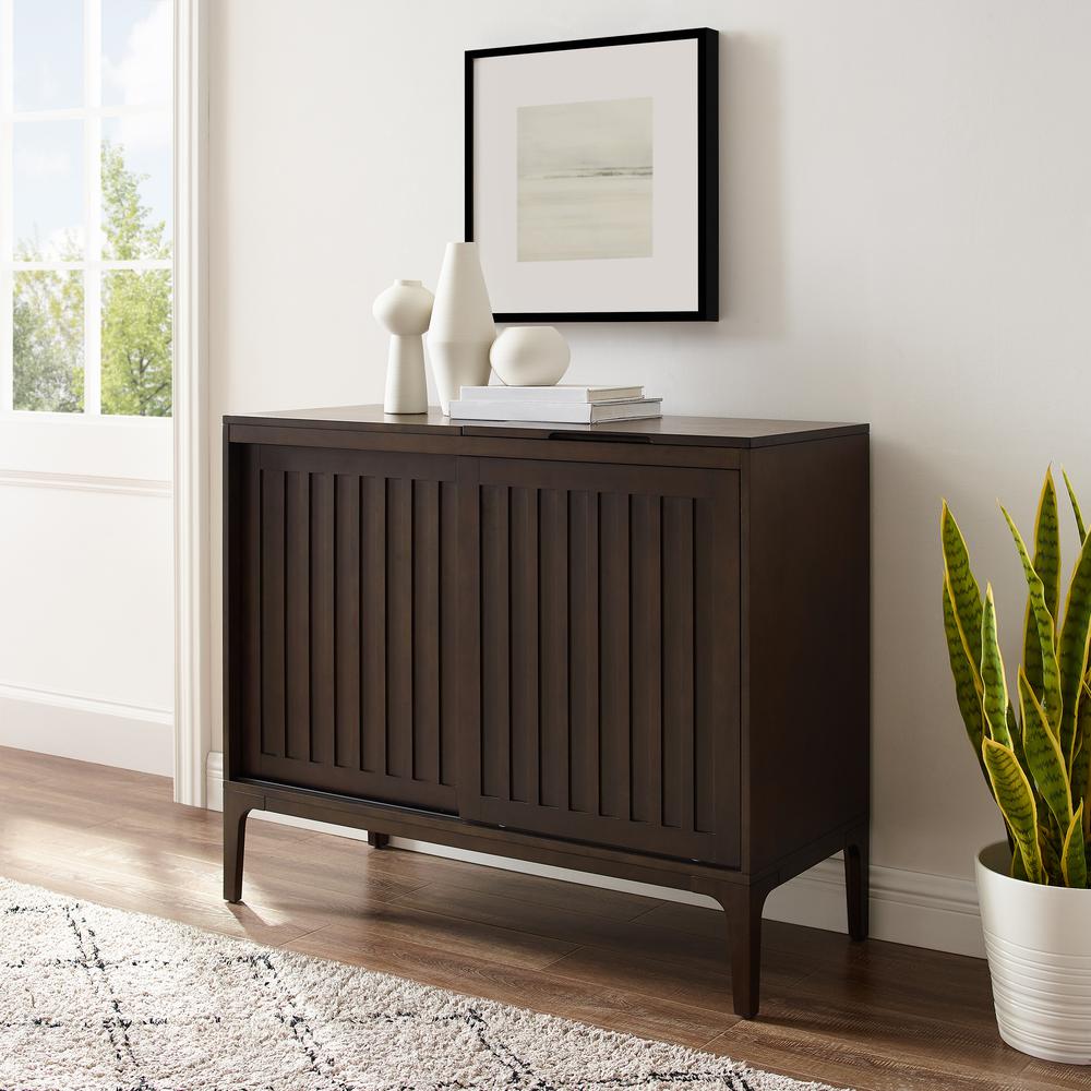 Asher Large Record Player Cabinet With Vinyl Storage