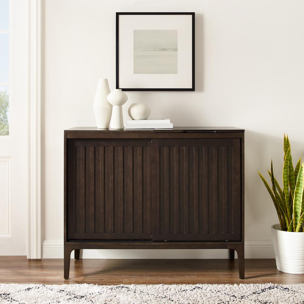 Asher Large Record Player Cabinet With Vinyl Storage