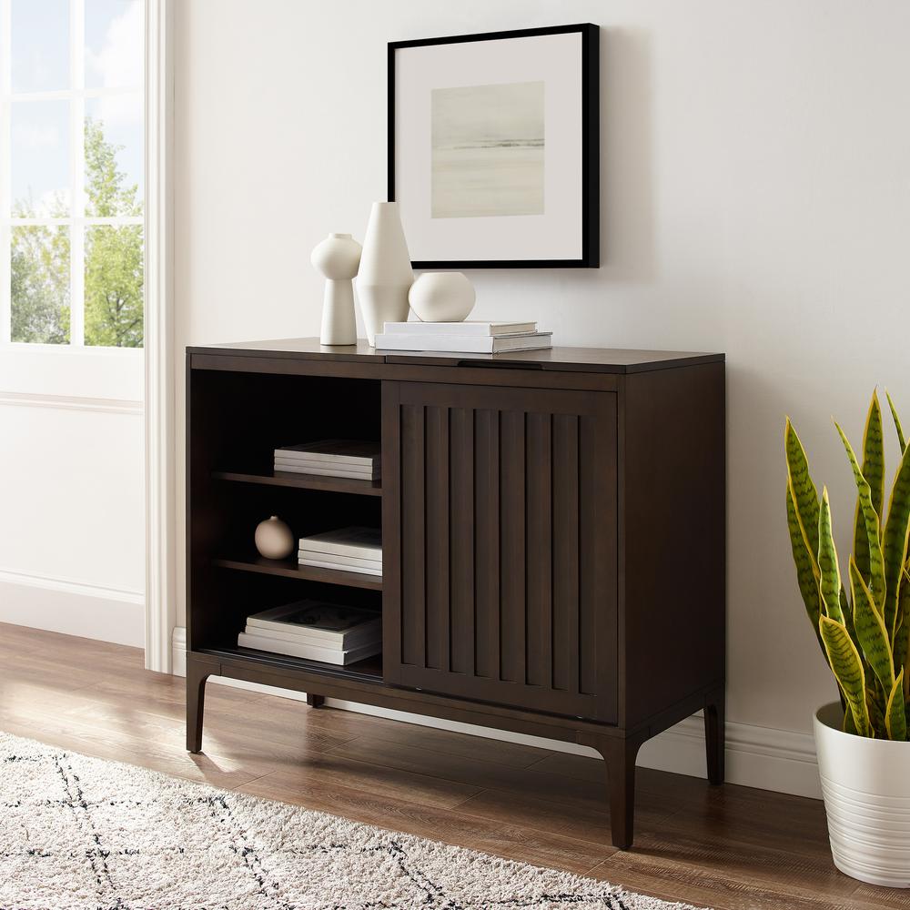 Asher Large Record Player Cabinet With Vinyl Storage