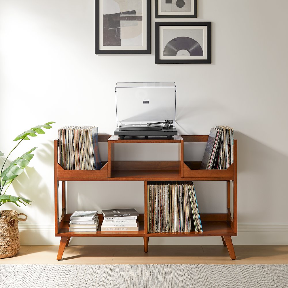 Asheville Large Record Player Stand With Vinyl Storage