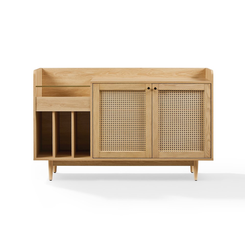 Rattan Turntable Stand for Records
