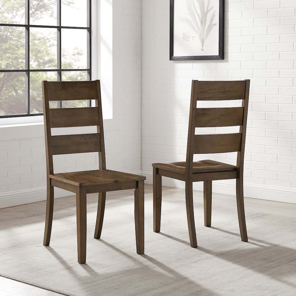 Joanna 2-Piece Ladder-Back Dining Chair Set – 2 Ladder-Back Chairs