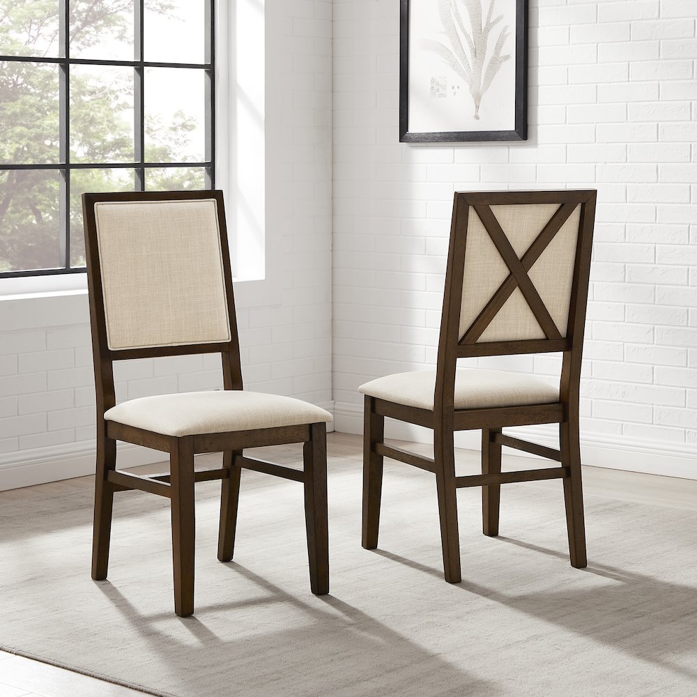 Joanna 2-Piece Upholstered Back Dining Chair Set – 2 Upholstered Chairs