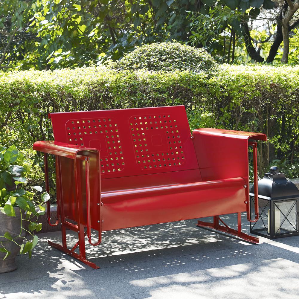 Bates Retro Outdoor Loveseat Glider