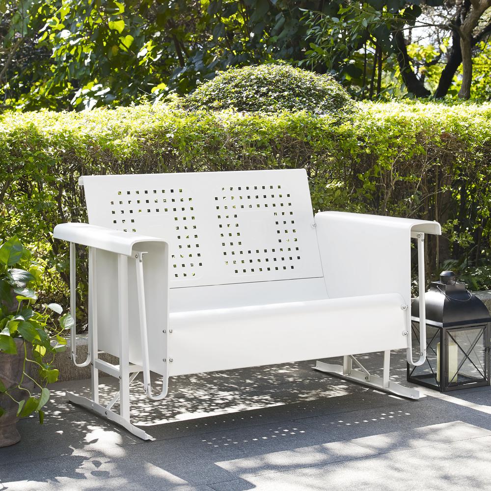 Bates Retro Outdoor Loveseat Glider