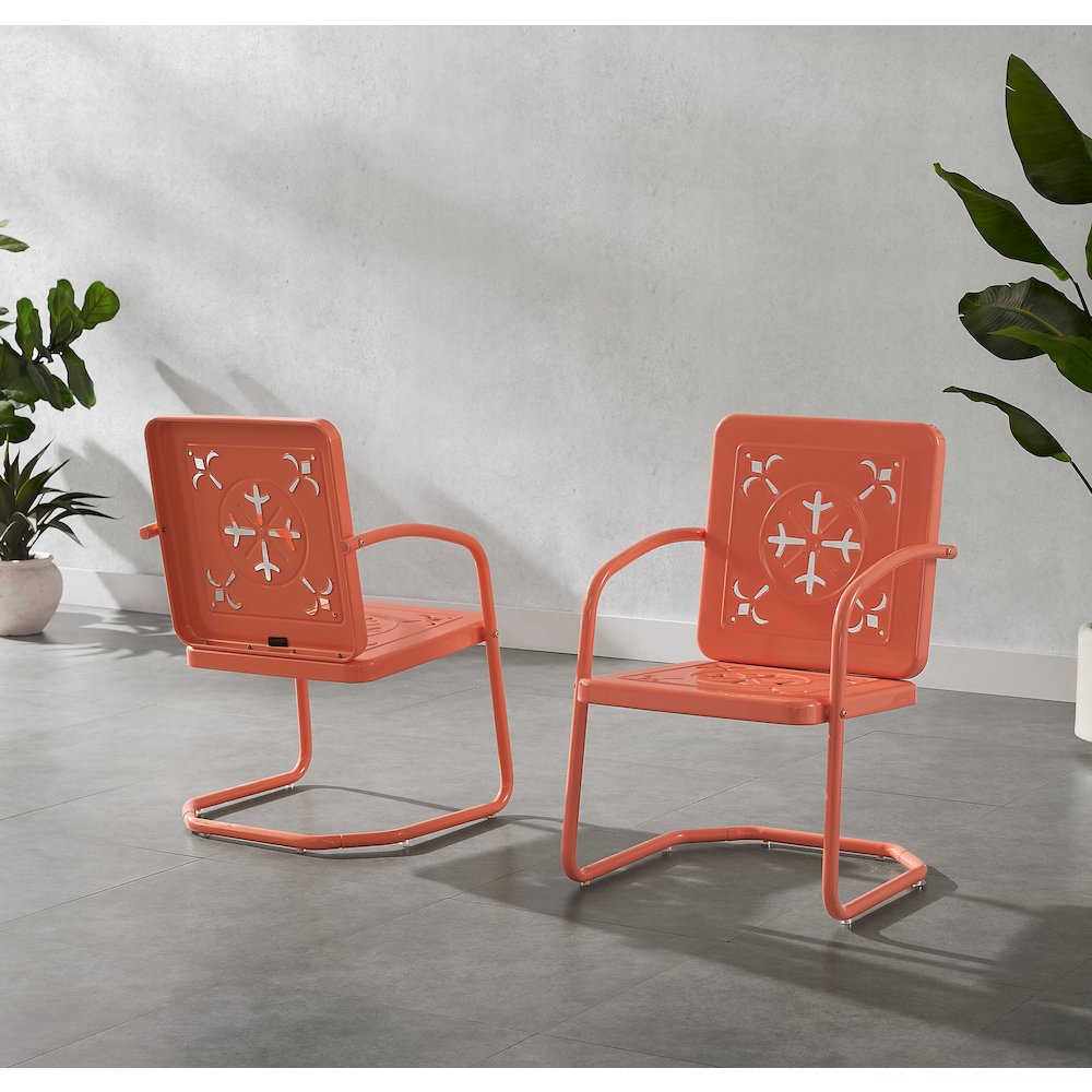 Azalea 2-Piece Retro Outdoor Chair Set – 2 Chairs