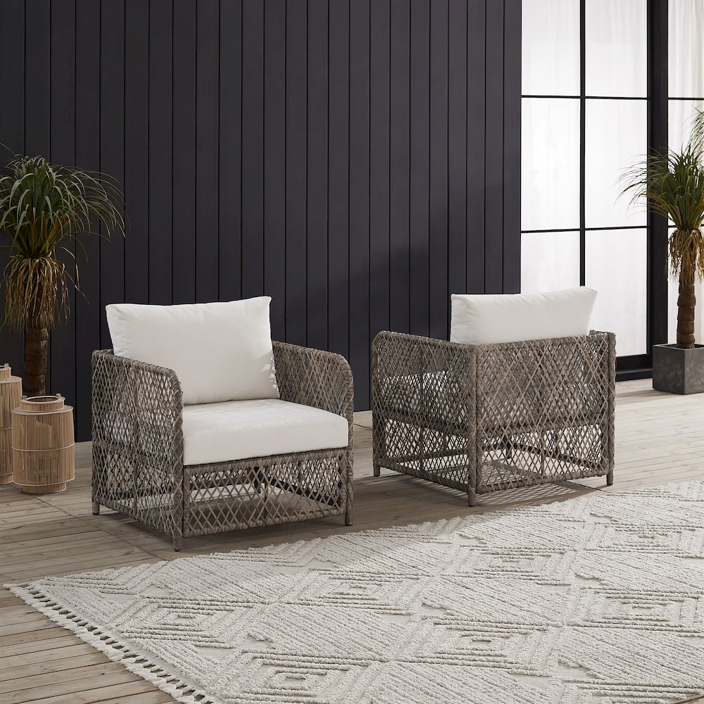 Granite Bay 2-Piece Wicker Outdoor Chair Set – 2 Chairs