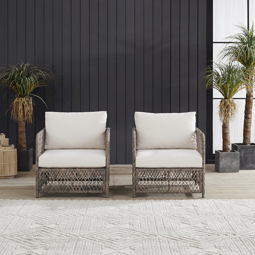 Granite Bay 2-Piece Wicker Outdoor Chair Set – 2 Chairs