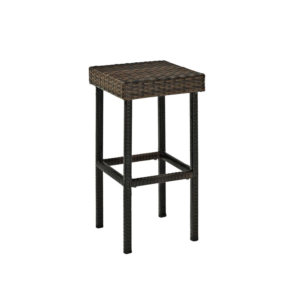 Palm Harbor 2Pc Wicker Backless Outdoor Bar Stool Set – 2 Stools