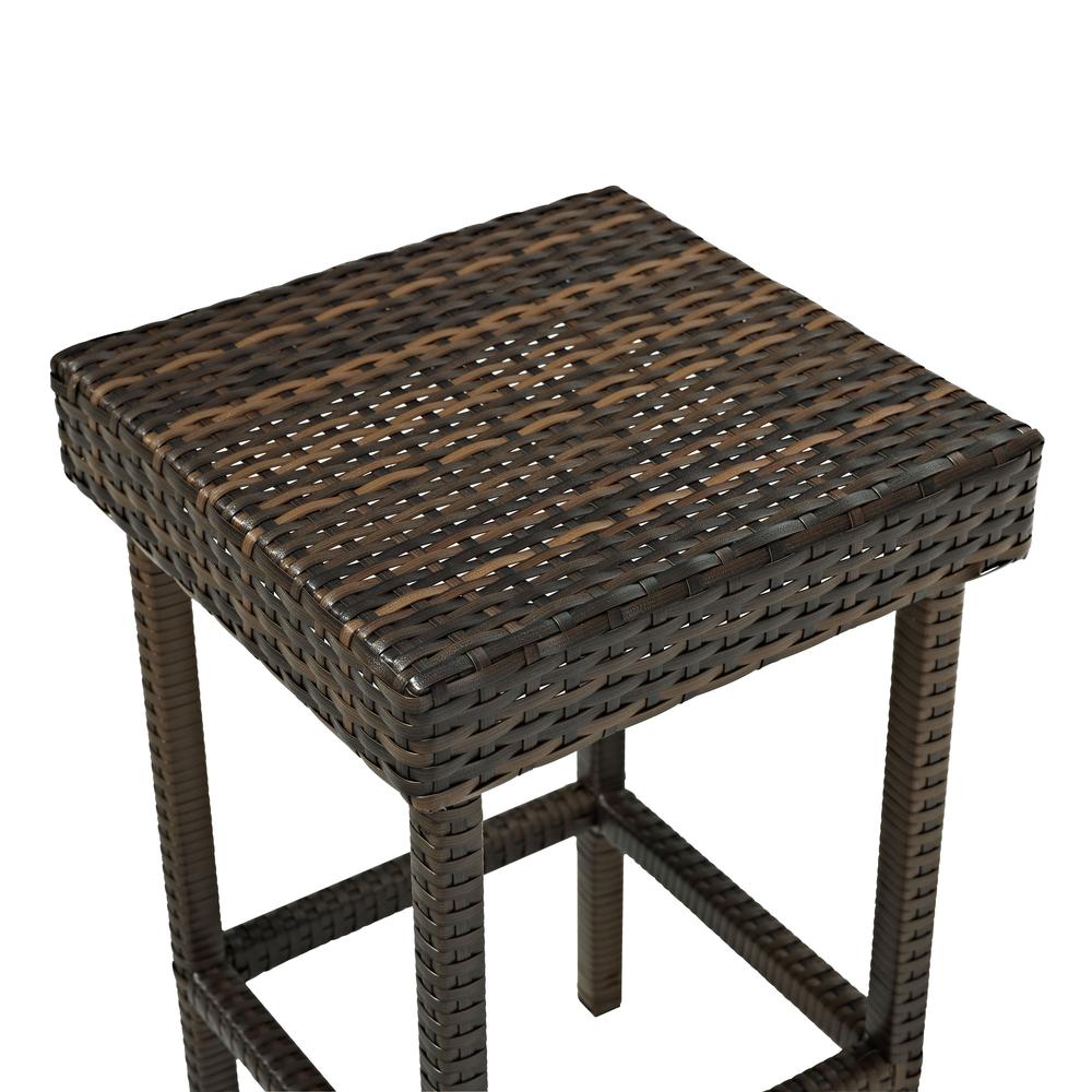 Palm Harbor 2Pc Wicker Backless Outdoor Bar Stool Set – 2 Stools