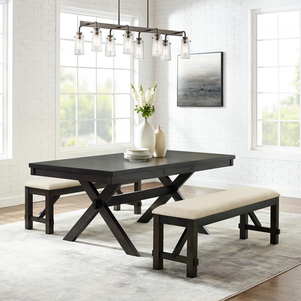 Hayden 3-Piece Dining Table Set For 6 – Table & 2 Benches