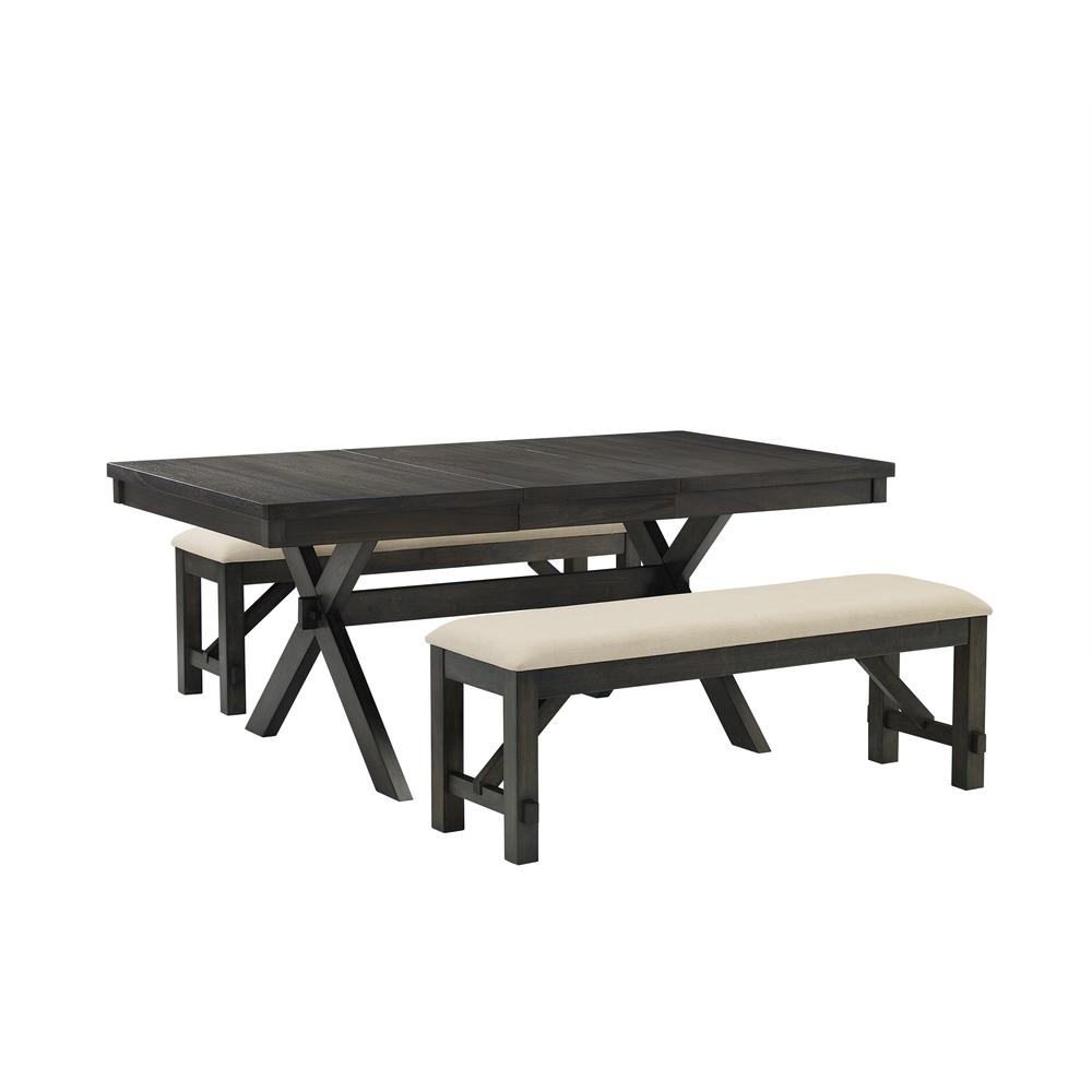 Hayden 3-Piece Dining Table Set For 6 – Table & 2 Benches