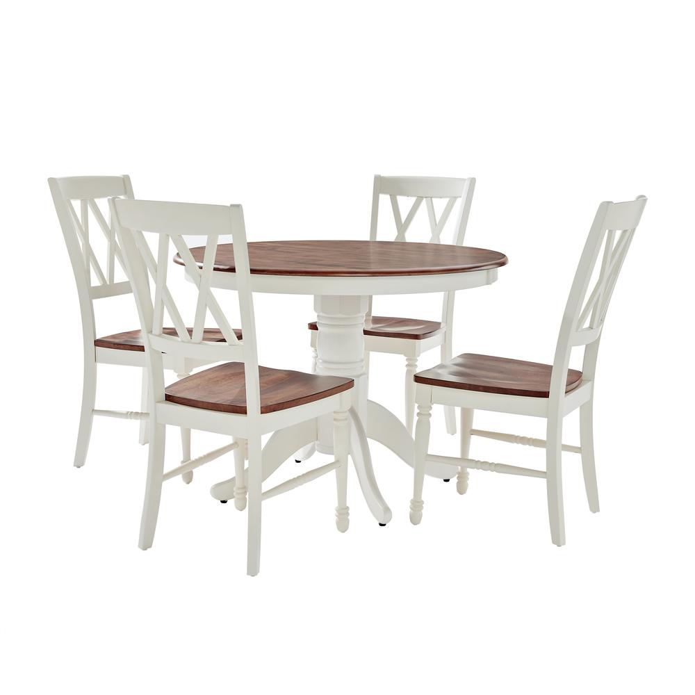Shelby 5-Piece Round Dining Table Set For 4 – Table & 4 Chairs
