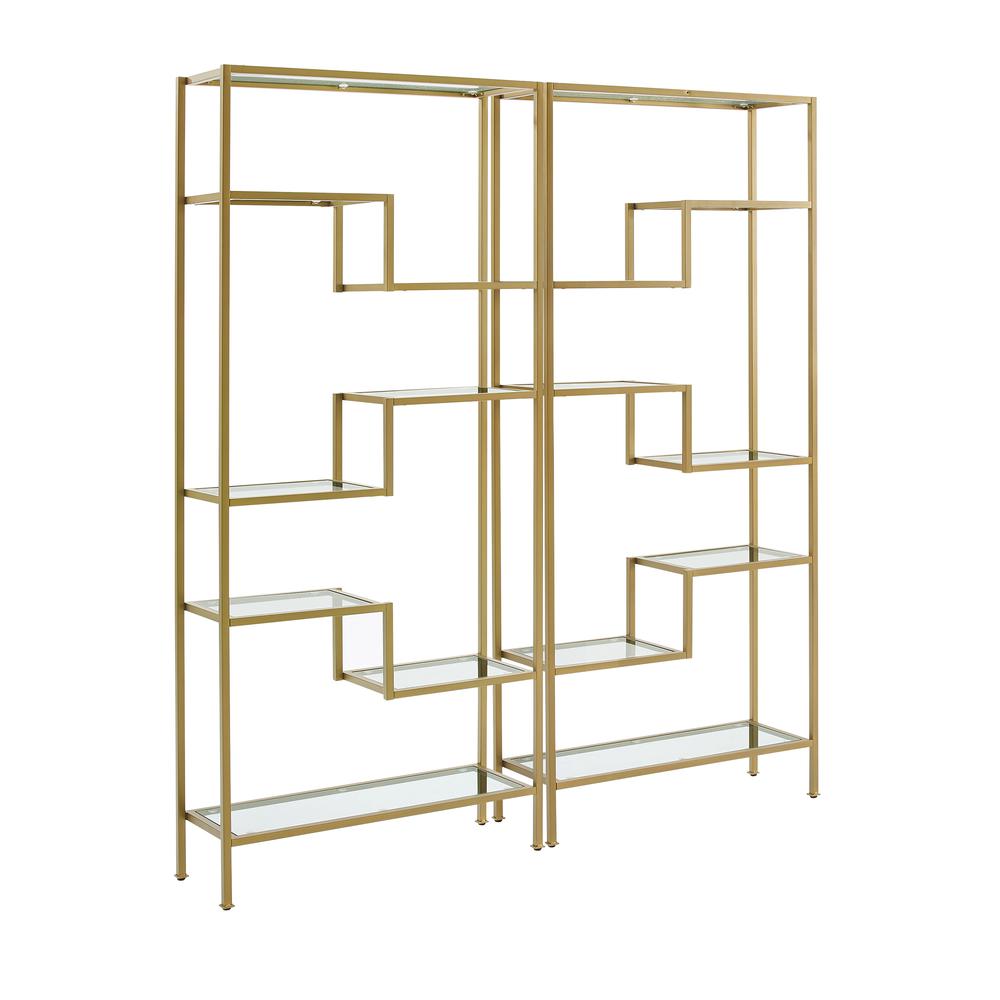 Sloane 2-Piece Etagere Bookcase Set – 2 Etageres