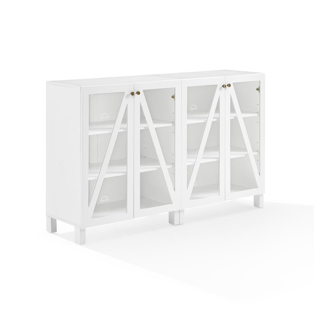 Cassai 2-Piece Media Sideboard Cabinet Set – 2 Storage Pantries