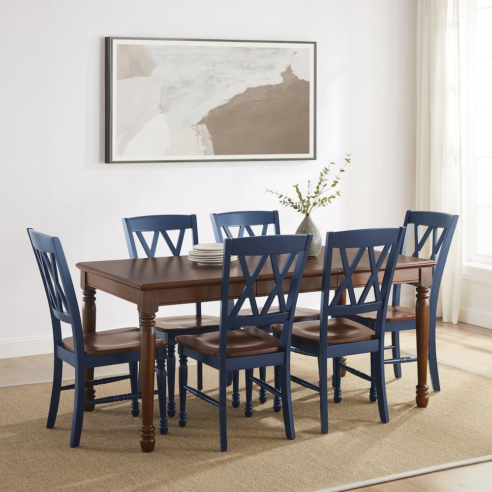 Shelby 7-Piece Dining Table Set For 6 – Table & 6 Chairs