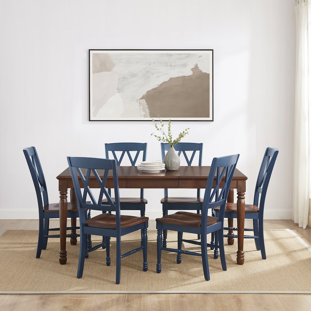 Shelby 7-Piece Dining Table Set For 6 – Table & 6 Chairs