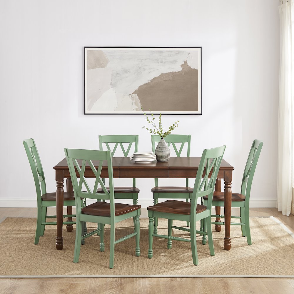 Shelby 7-Piece Dining Table Set For 6 – Table & 6 Chairs