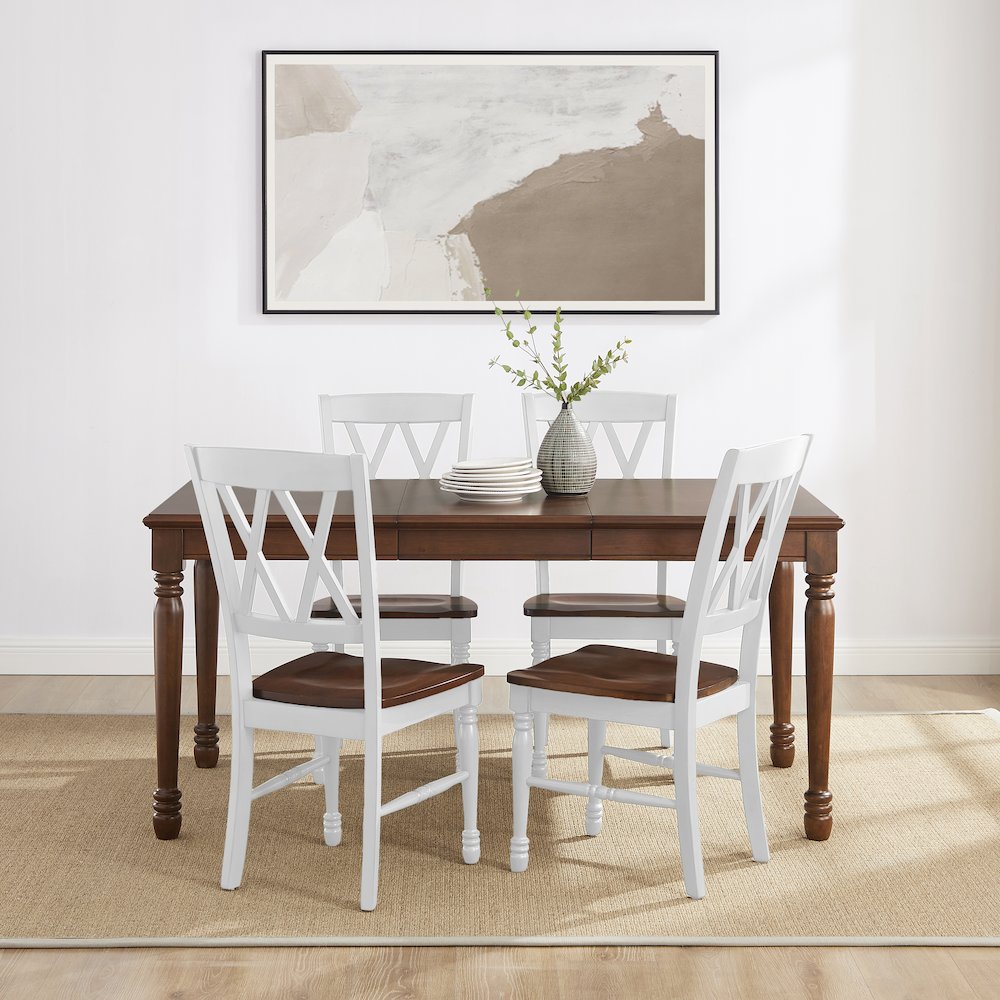 Shelby 5-Piece Dining Table Set For 4 – Table & 4 Chairs