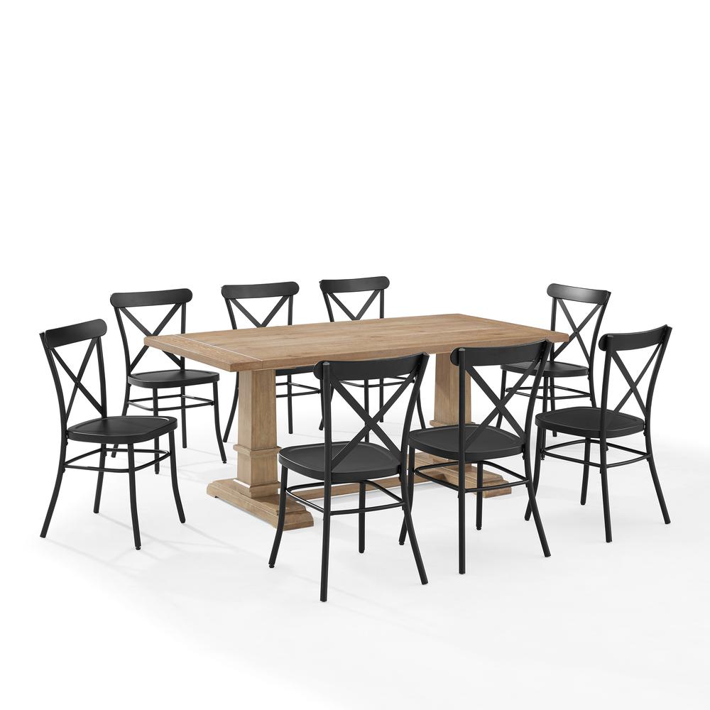 Joanna 9-Piece Dining Table Set For 8 W/Camille Chairs – Table & 8 Chairs