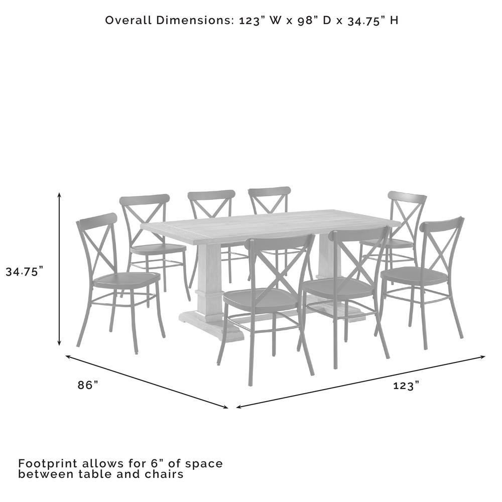 Joanna 9-Piece Dining Table Set For 8 W/Camille Chairs – Table & 8 Chairs