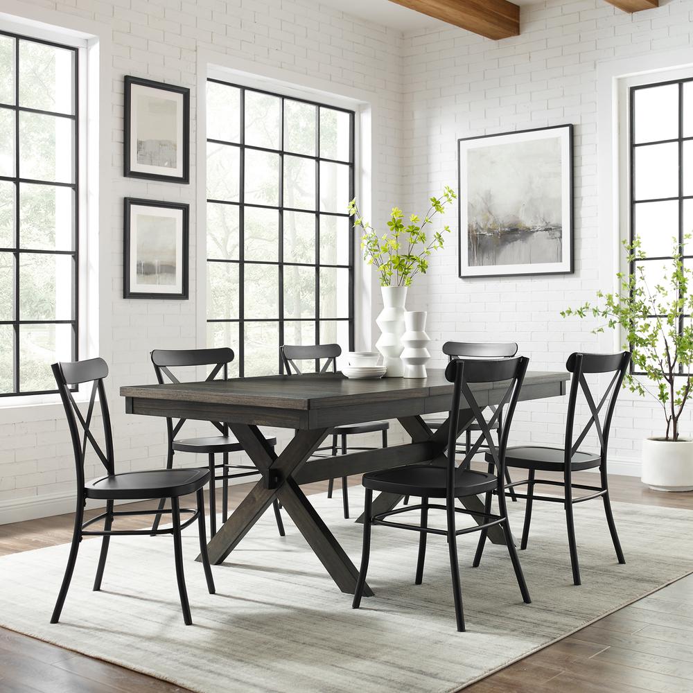Hayden 7-Piece Dining Table Set For 6 W/Camille Chairs – Table & 6 Chairs