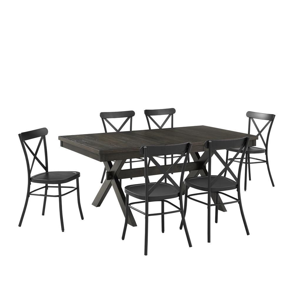 Hayden 7-Piece Dining Table Set For 6 W/Camille Chairs – Table & 6 Chairs