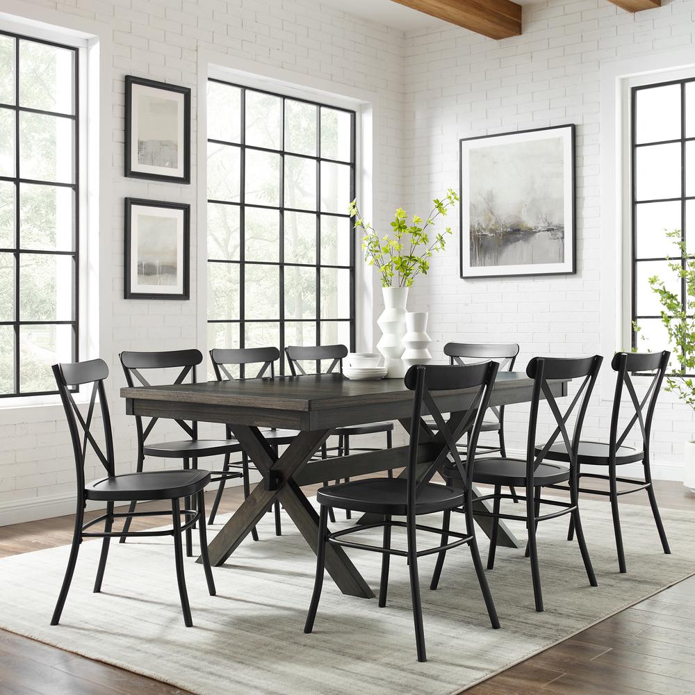 Hayden 9-Piece Dining Table Set For 8 W/Camille Chairs – Table & 8 Chairs