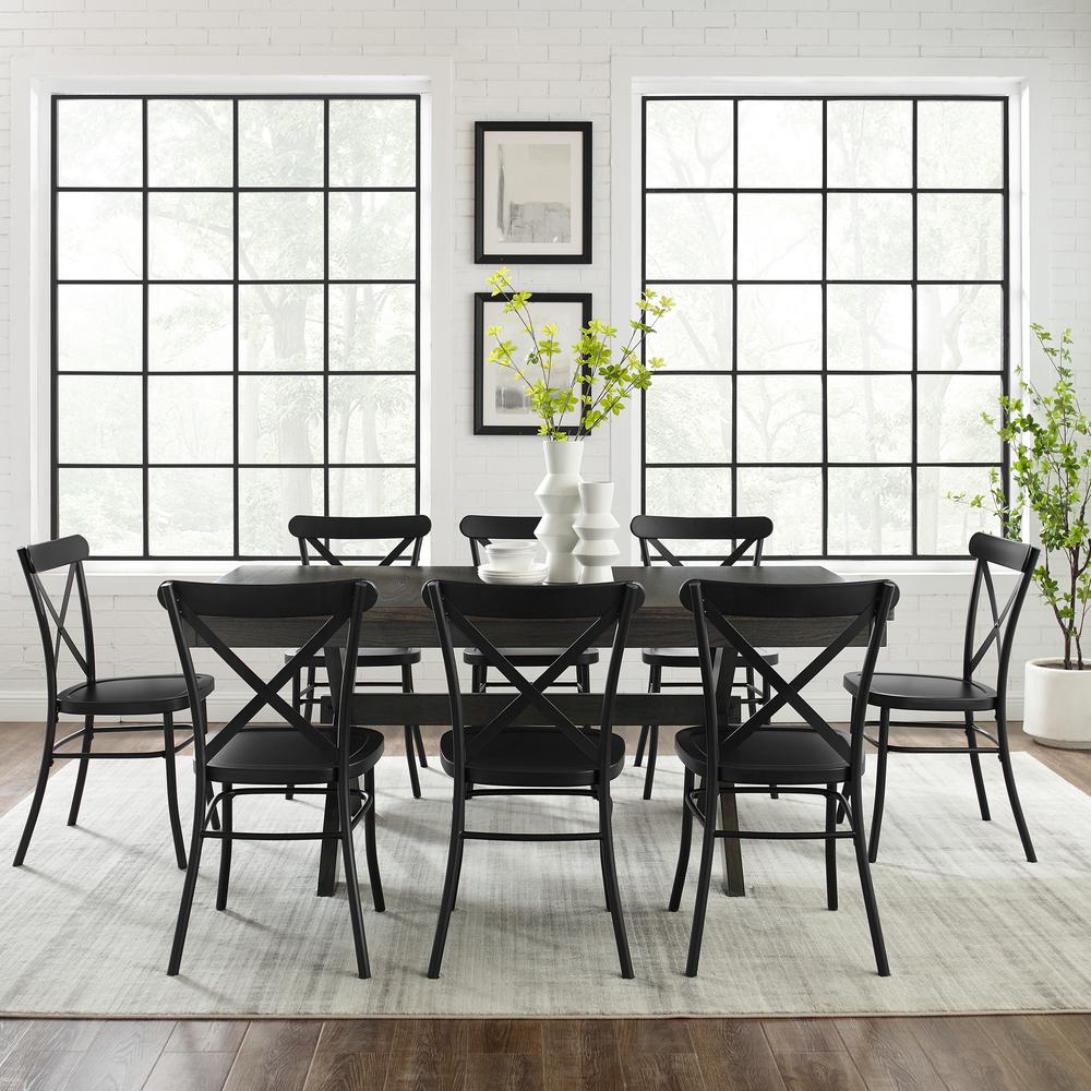 Hayden 9-Piece Dining Table Set For 8 W/Camille Chairs – Table & 8 Chairs