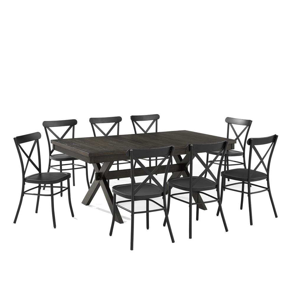 Hayden 9-Piece Dining Table Set For 8 W/Camille Chairs – Table & 8 Chairs