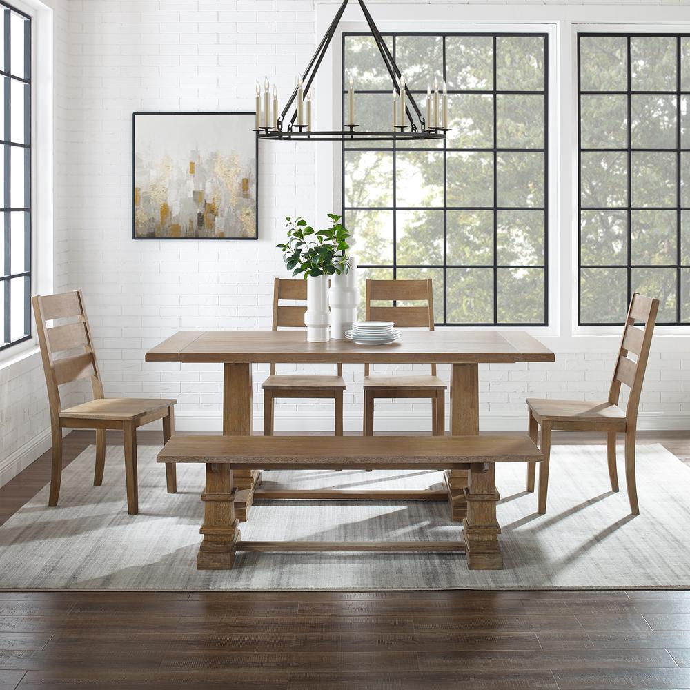 & 4 Ladder-Back Chairs