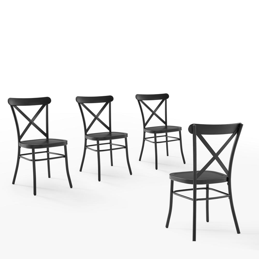 Camille 4-Piece Metal Dining Chair Set – 4 Chairs
