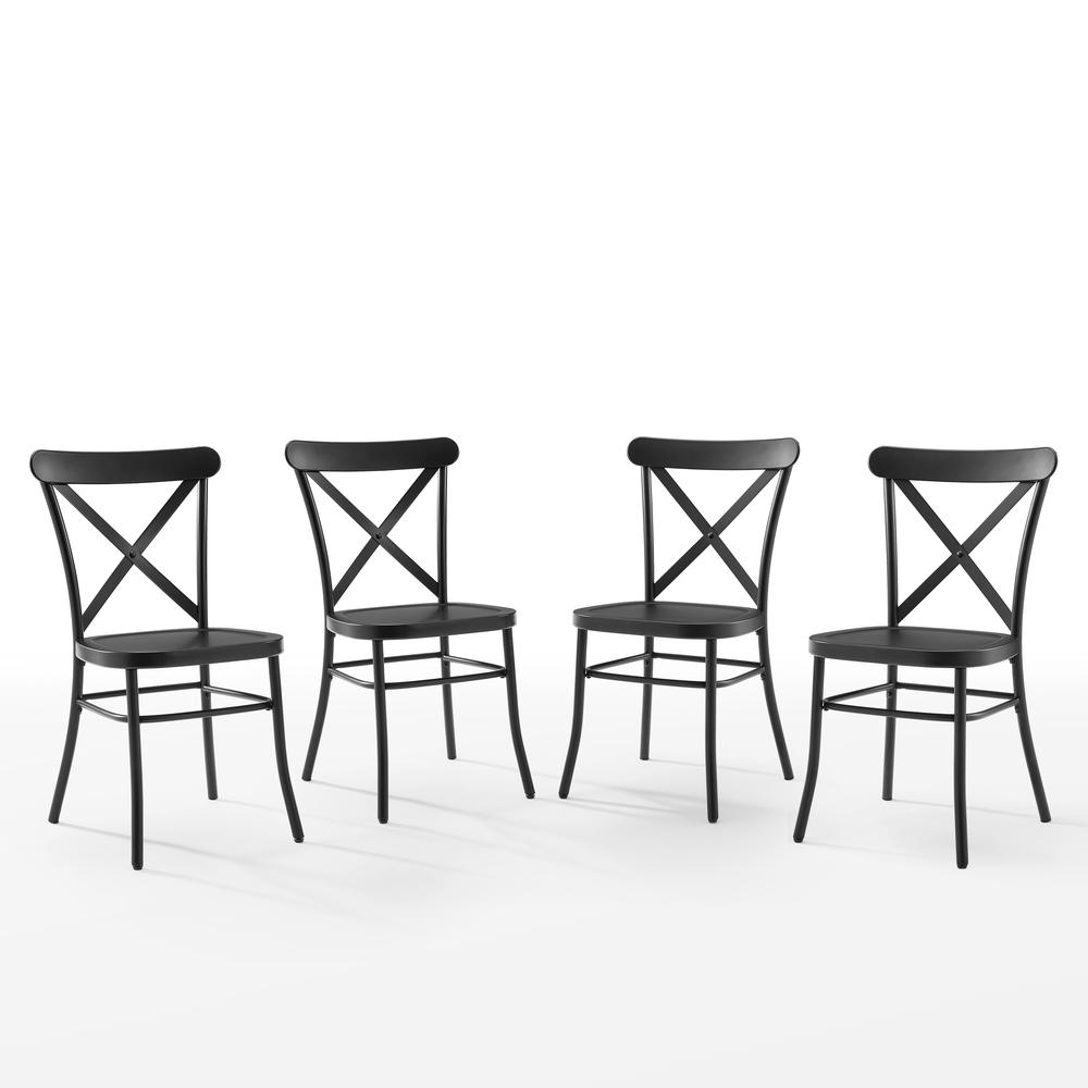 Camille 4-Piece Metal Dining Chair Set – 4 Chairs