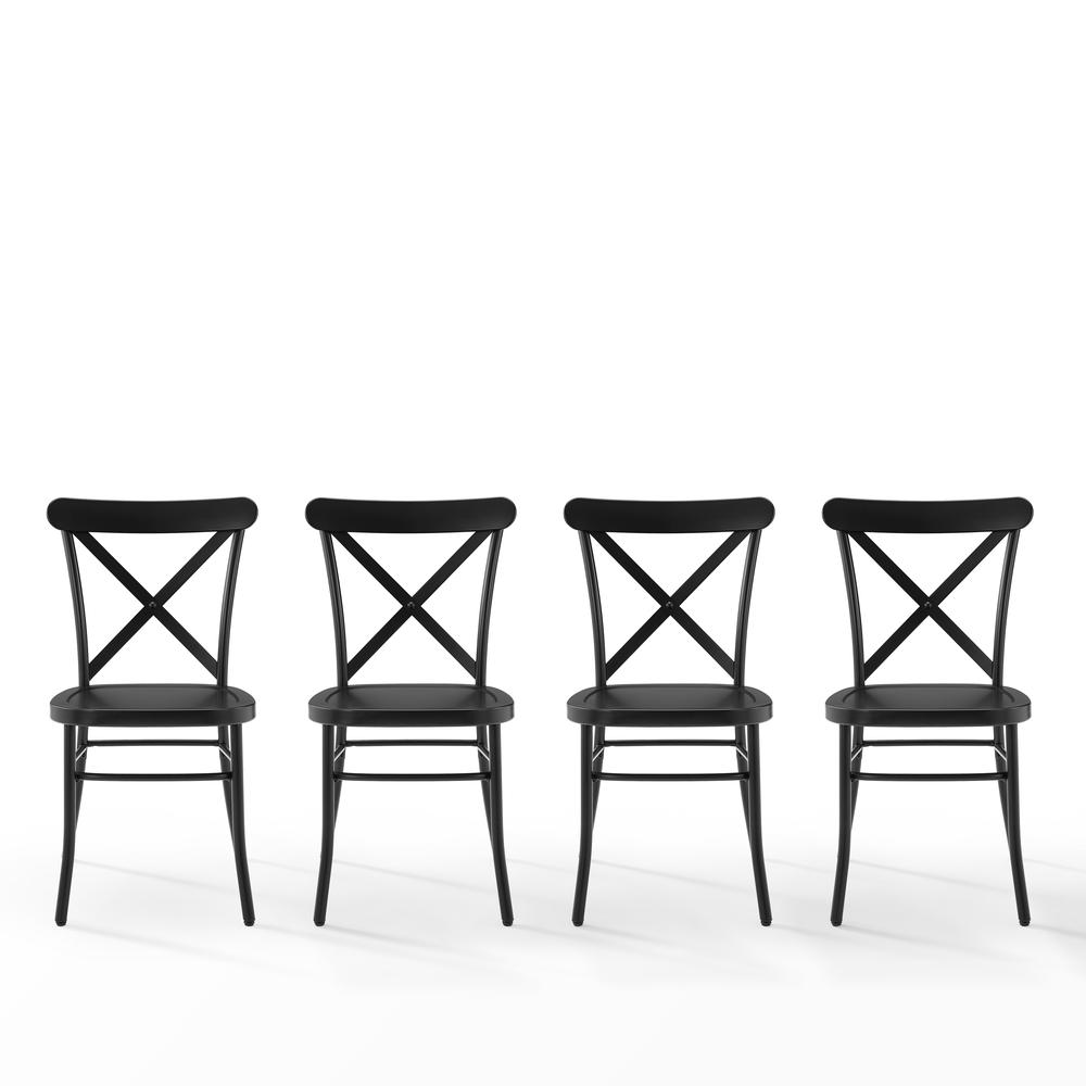 Camille 4-Piece Metal Dining Chair Set – 4 Chairs