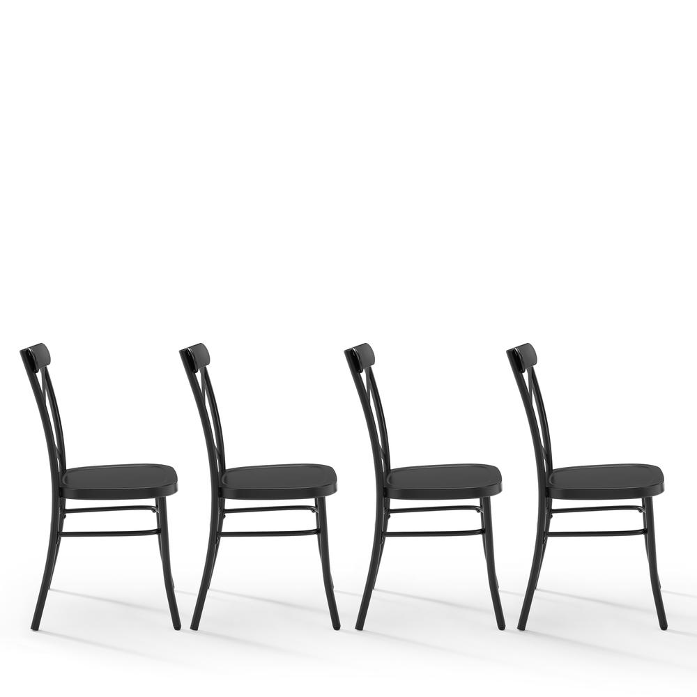 Camille 4-Piece Metal Dining Chair Set – 4 Chairs